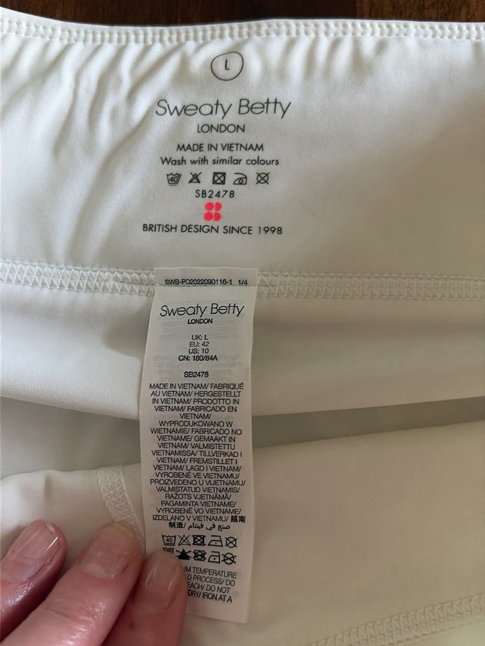 Sweaty Betty White Athletic Tennis Skirt - Picture 2 of 3